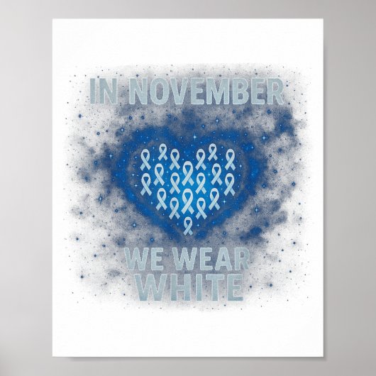 In November dragen we witte longkanker bewustzijn Poster (Voorkant)