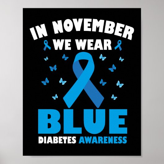 In november hebben we Blue Diabetes Awareness T1D  Poster (Voorkant)