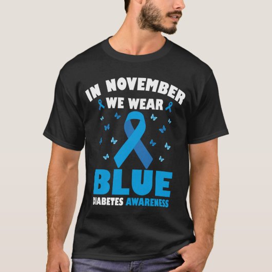 In november hebben we Blue Diabetes Awareness T1D  T-shirt (Voorkant)