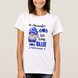 In november hebben we Blue Draag: Gnome Diabetes A T-shirt