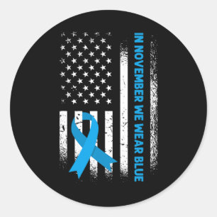 In november hebben we Blue-T1D Diabetes Awareness Ronde Sticker