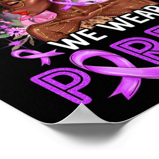 In november hebben we Paarse zwarte vrouwen Draag Poster (Hoek)