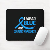 In November We Wear Blue Diabetes Awareness Blue R Muismat (Met muis)