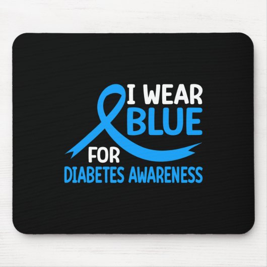 In November We Wear Blue Diabetes Awareness Blue R Muismat (Voorkant)