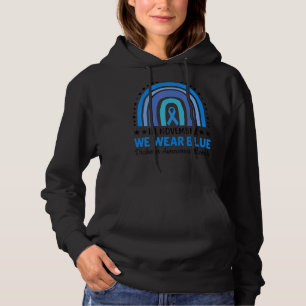 In November We Wear Blue Diabetes Awareness Rainbo Hoodie