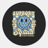 In November We Wear Blue Diabetes Awareness Suprt  Ronde Sticker (Voorkant)