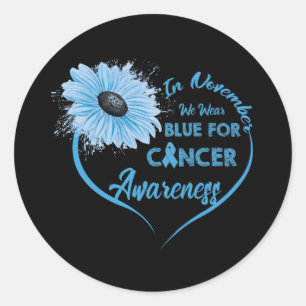 In November We Wear Blue For Diabetes Awareness Ronde Sticker