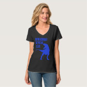 In November We Wear Blue Rex Dinosaur Diabetes Awa T-shirt (Voorkant volledig)