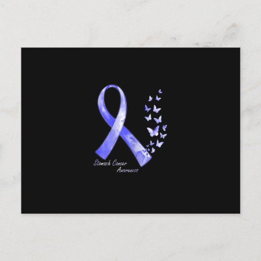 In November We Wear Periwinkle Ribbon Stomach Canc Briefkaart (Voorkant)