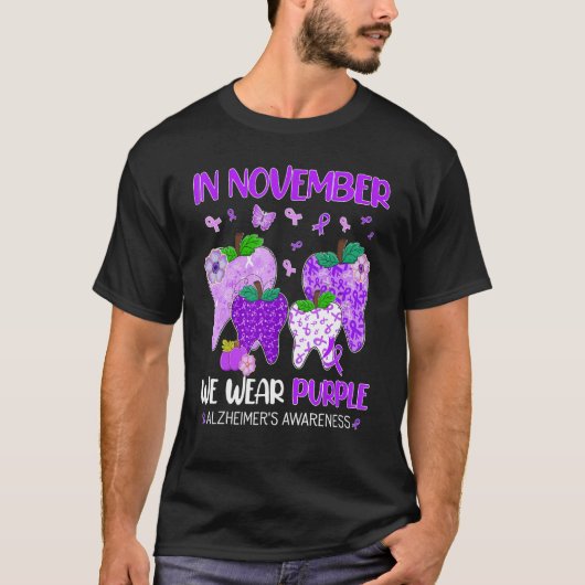 In November We Wear Purple Alzheimer s Awareness D T-shirt (Voorkant)