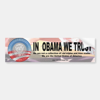 In Obama vertrouwen we op twee kopieën Bumpersticker