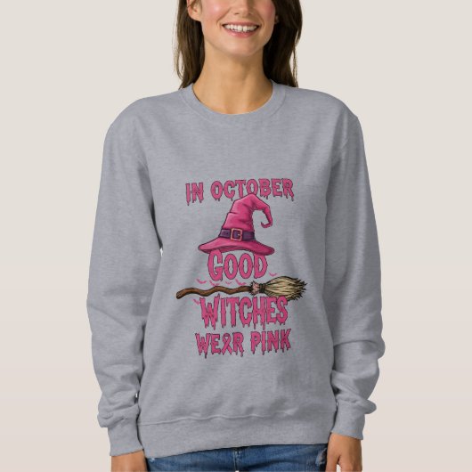In October Good Witches Wear Pink Trui (Voorkant)