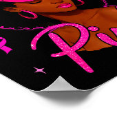 In October We Wear Nk Black Women Breast Cancer Aw Poster (Hoek)