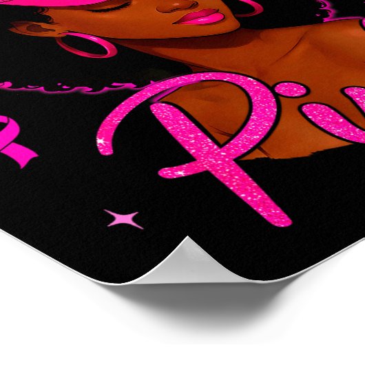 In October We Wear Nk Black Women Breast Cancer Aw Poster (Hoek)