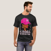 In October We Wear Nk Black Women Breast Cancer Aw T-shirt (Voorkant volledig)
