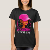 In October We Wear Nk Black Women Breast Cancer Aw T-shirt (Voorkant)