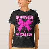 In October We Wear Nk Breast Cancer Awareness Coqu T-shirt (Voorkant)