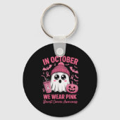 In October We Wear Nk Breast Cancer Awareness Hall Sleutelhanger (Voorkant)