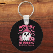 In October We Wear Nk Breast Cancer Awareness Hall Sleutelhanger (Voorkant)