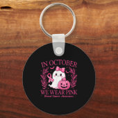 In October We Wear Nk Breast Cancer Awareness Hall Sleutelhanger (Voorkant)