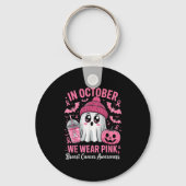 In October We Wear Nk Breast Cancer Awareness Hall Sleutelhanger (Voorkant)