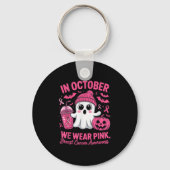In October We Wear Nk Breast Cancer Awareness Hall Sleutelhanger (Voorkant)