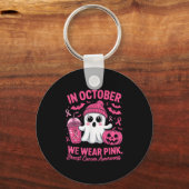 In October We Wear Nk Breast Cancer Awareness Hall Sleutelhanger (Voorkant)