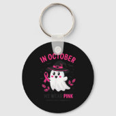 In October We Wear Nk Breast Cancer Awareness Hall Sleutelhanger (Voorkant)