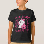 In October We Wear Nk Breast Cancer Awareness Hall T-shirt (Voorkant)