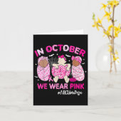 In October We Wear Nk Breast Cancer Awareness Nicu Kaart (Gele Bloem)