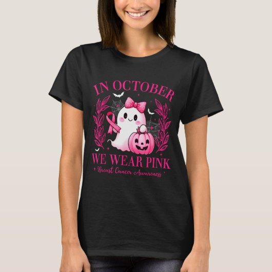 In October We Wear Nk Breast Cancer Awareness Nk G T-shirt (Voorkant)