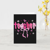 In October We Wear Nk Breast Cancer Awareness Teac Kaart (Gele Bloem)