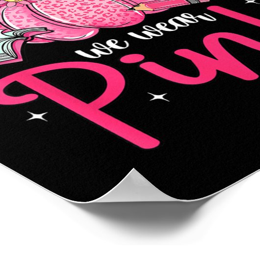 In October We Wear Nk Breast Cancer Awareness Teac Poster (Hoek)