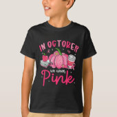 In October We Wear Nk Breast Cancer Awareness Teac T-shirt (Voorkant)