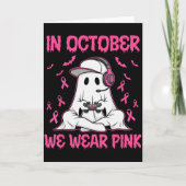In October We Wear Nk Breast Cancer Gaming Ghost Y Kaart (Voorkant)