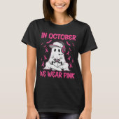In October We Wear Nk Breast Cancer Gaming Ghost Y T-shirt (Voorkant)