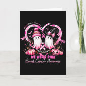 In October We Wear Nk Breast Cancer Heart Dragonfl Kaart (Voorkant)