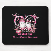 In October We Wear Nk Breast Cancer Heart Dragonfl Muismat (Voorkant)