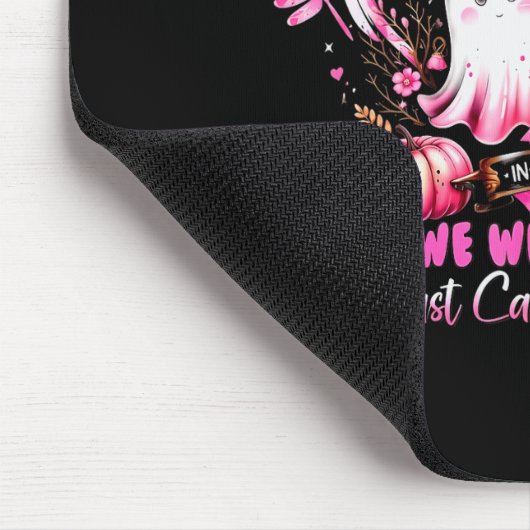 In October We Wear Nk Breast Cancer Heart Dragonfl Muismat (Hoek)