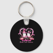 In October We Wear Nk Breast Cancer Heart Dragonfl Sleutelhanger (Voorkant)