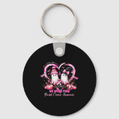 In October We Wear Nk Breast Cancer Heart Dragonfl Sleutelhanger (Voorkant)