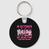 In October We Wear Nk Breast Cancer Urology Nurse  Sleutelhanger (Voorkant)