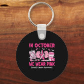 In October We Wear Nk Breast Cancer Urology Nurse  Sleutelhanger (Voorkant)
