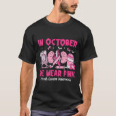 In October We Wear Nk Breast Cancer Urology Nurse  T-shirt (Voorkant)