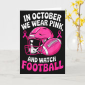 In October We Wear Nk Breast Football Cancer Aware Kaart (Gele Bloem)