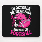 In October We Wear Nk Breast Football Cancer Aware Muismat (Voorkant)