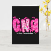 In October We Wear Nk Cna Nurse Breast Cancer Awar Kaart (Gele Bloem)