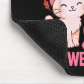 In October We Wear Nk Cute Cat Breast Cancer Aware Muismat (Hoek)