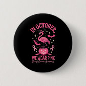 In October We Wear Nk Flamingo Halloween Ronde Button 5,7 Cm (Voorkant)
