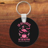 In October We Wear Nk Flamingo Halloween  Sleutelhanger (Voorkant)